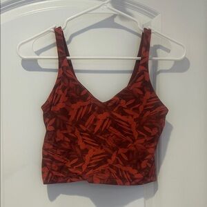 Lululemon Red Leaf Patterned Align Tank